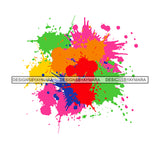 Splash Colorful Background Ideas SVG PNG JPG Cut Files For Silhouette Cricut and More!