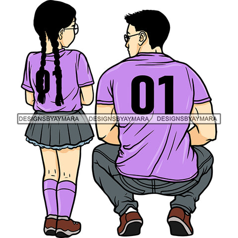 Happy Father's Day Dad Daughter My Hero Loving Caring Family Sports Jersey SVG JPG PNG Vector Clipart Cricut Silhouette Cut Cutting