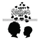 Happy Mother's Day Celebration Grandma Mommy Granny Cute Quotes SVG JPG PNG Vector Clipart Cricut Silhouette Cut Cutting