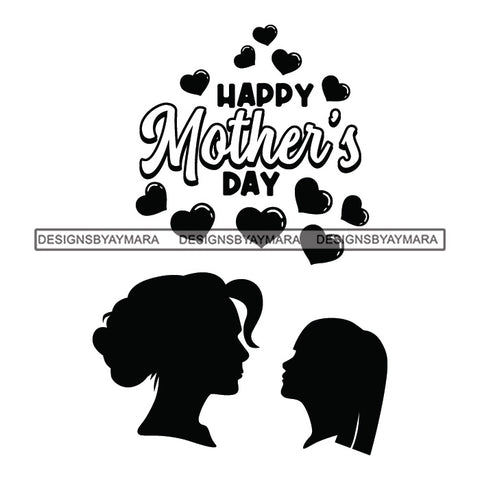 Happy Mother's Day Celebration Grandma Mommy Granny Cute Quotes SVG JPG PNG Vector Clipart Cricut Silhouette Cut Cutting