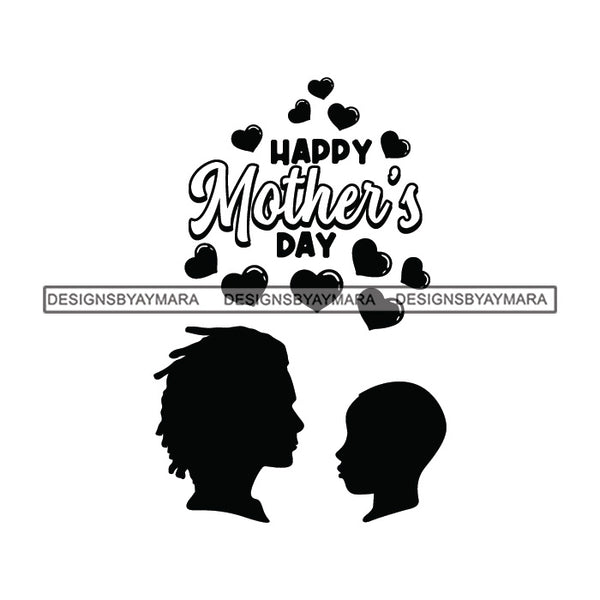 Happy Mother's Day Celebration Grandma Mommy Granny Cute Quotes SVG JPG PNG Vector Clipart Cricut Silhouette Cut Cutting