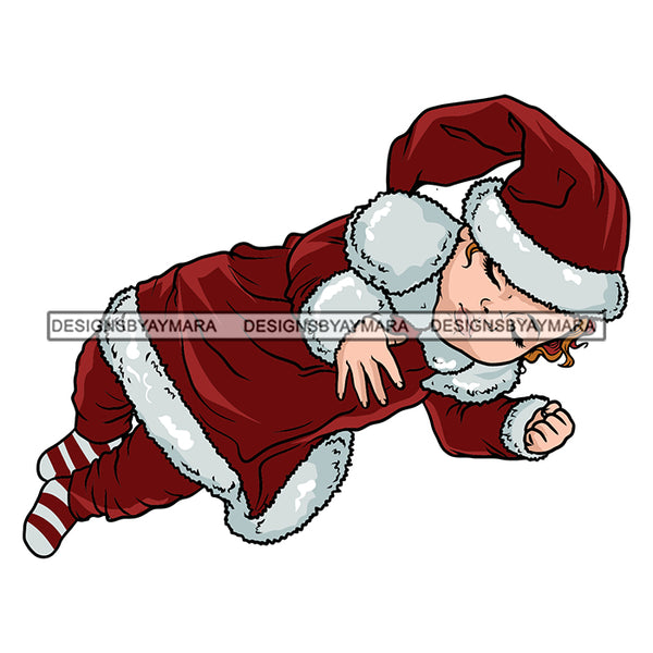 Baby Boy Wearing Santa Outfit Newborn Merry Christmas Happy Holyday Santa Hat SVG PNG JPG Cut Files For Silhouette Cricut and More!