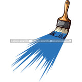 Paint Brush Blue Paint SVG JPG PNG Vector Clipart Cricut Silhouette Cut Cutting1