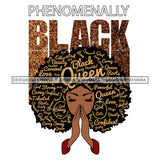Afro Woman Praying Phenomenally Black  SVG Layered Files For Silhouette Cricut And More!