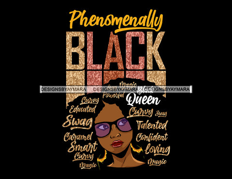 Afro Lola Phenomenally Swag Powerful Loving Smart Black Girl Magic Melanin Popping Hipster Girl SVG JPG PNG Layered Cutting Files For Silhouette Cricut and More