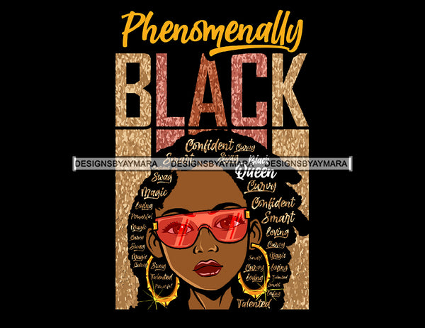 Afro Lola Phenomenally Swag Powerful Loving Smart Black Girl Magic Melanin Popping Hipster Girl SVG JPG PNG Layered Cutting Files For Silhouette Cricut and More