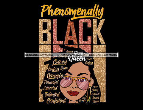 Afro Lola Phenomenally Swag Powerful Loving Smart Black Girl Magic Melanin Popping Hipster Girl SVG JPG PNG Layered Cutting Files For Silhouette Cricut and More