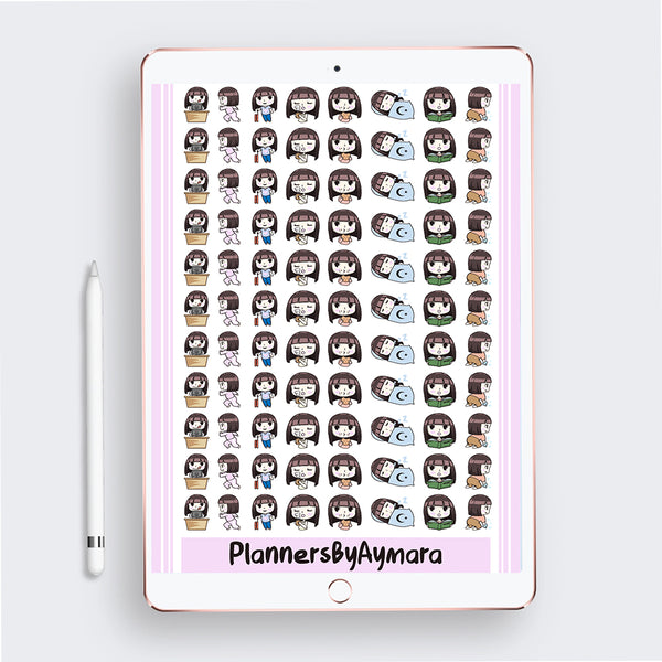 EVERYDAY BASIC Digital Planner Stickers Pre-cropped Digital Stickers .PDF .PNG .JPG