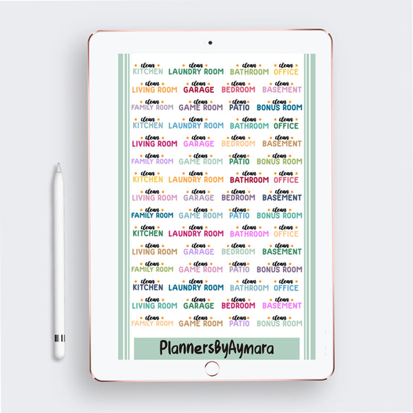 Everyday Daily Routine Digital Planner Stickers GoodNotes Pre-cropped Digital Stickers .PDF .PNG .JPG