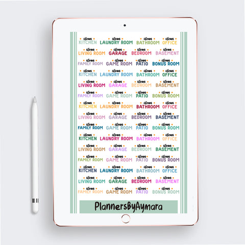 Everyday Daily Routine Digital Planner Stickers GoodNotes Pre-cropped Digital Stickers .PDF .PNG .JPG