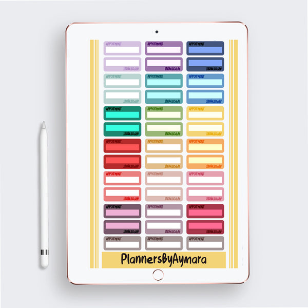 Everyday Basic Digital Planner Stickers GoodNotes Pre-cropped Digital Stickers .PDF .PNG .JPG