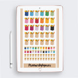 Everyday Basic Digital Planner Stickers GoodNotes Pre-cropped Digital Stickers .PDF .PNG .JPG
