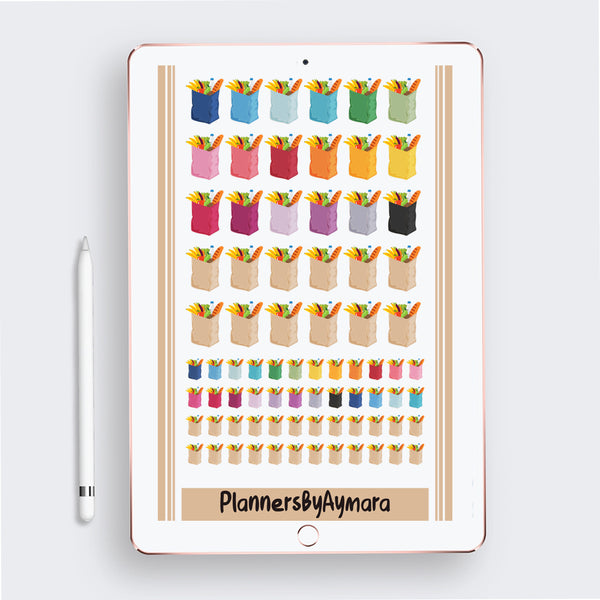 Everyday Basic Digital Planner Stickers GoodNotes Pre-cropped Digital Stickers .PDF .PNG .JPG