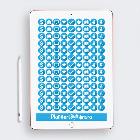 Everyday Daily Routine Icons Digital Planner Stickers GoodNotes Pre-cropped Digital Stickers .PDF .PNG .JPG