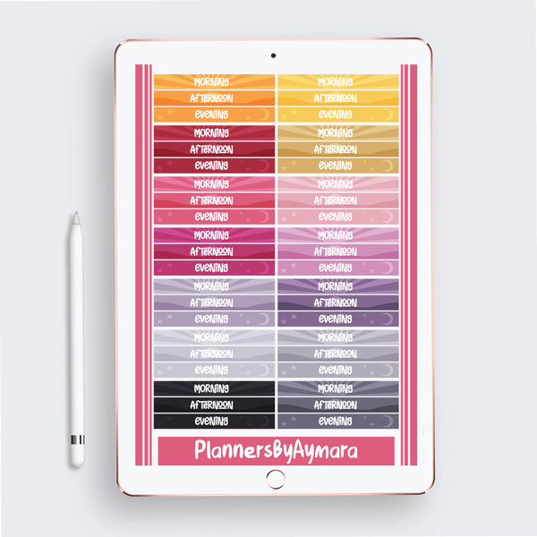EVERYDAY BASIC Digital Planner Stickers Pre-cropped Digital Stickers .PDF .PNG .JPG