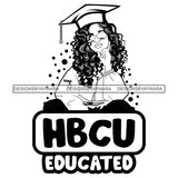 Pretty Black Woman Squatting Successful Educated Sunglasses B/W SVG JPG PNG Vector Clipart Cricut Silhouette Cut Cutting