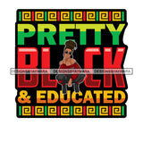 Pretty Afro Woman Squatting Educated Updo Hairstyle Rasta White Background SVG JPG PNG Vector Clipart Cricut Silhouette Cut Cutting