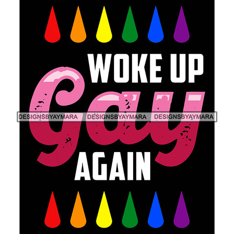 Pride Month Parade Funny Quote Gay Celebration Tolerance Black Background SVG JPG PNG Vector Clipart Cricut Silhouette Cut Cutting