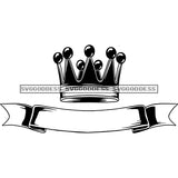 Crown Headwear Royalty King Queen Kingdom Authority Coronation Authority Logo B/W SVG JPG PNG Vector Clipart Cricut Silhouette Cut Cutting