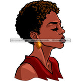 Black Woman Afro In Burgundy Top  JPG PNG  Clipart Cricut Silhouette Cut Cutting