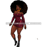 Sexy Plus Size Black Woman Big Afro JPG PNG  Clipart Cricut Silhouette Cut Cutting