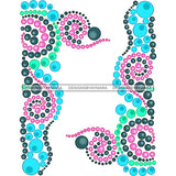 Turquoise And Pink And Green Background Pearls JPG PNG  Clipart Cricut Silhouette Cut Cutting