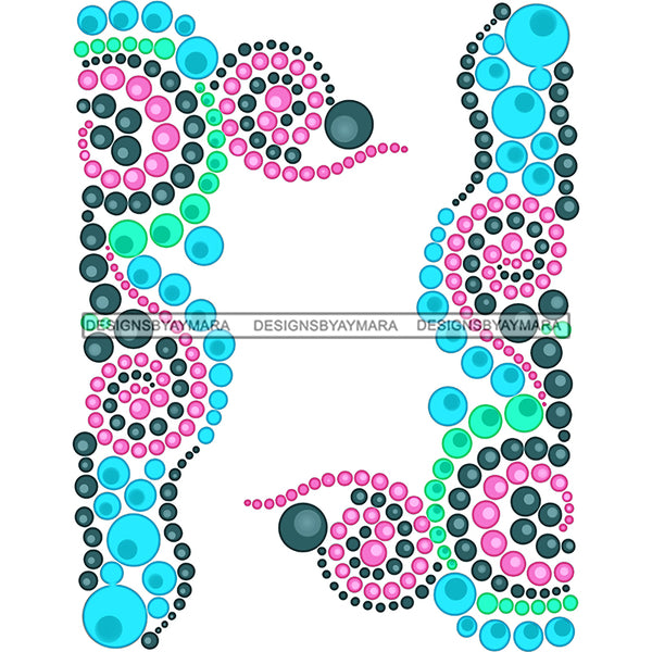 Turquoise And Pink And Green Background Pearls JPG PNG  Clipart Cricut Silhouette Cut Cutting