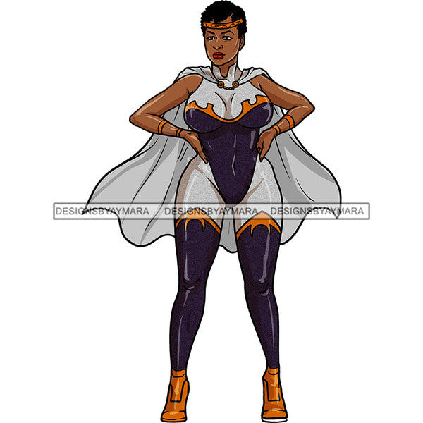 Black Super Woman Hero Black And Silver Silver Cape  Clipart JPG PNG  Clipart Cricut Silhouette Cut Cutting