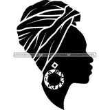 Black Silhouette Woman In Black And White SVG JPG PNG Vector Clipart Cricut Silhouette Cut Cutting