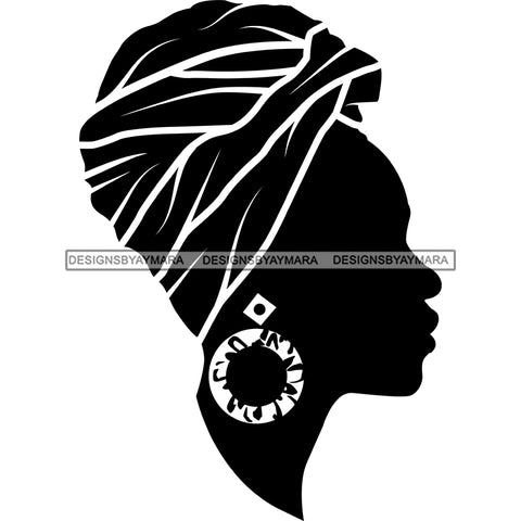 Black Silhouette Woman In Black And White SVG JPG PNG Vector Clipart Cricut Silhouette Cut Cutting
