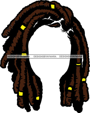 Afro Girl Black Faceless Woman Hoop Earrings Dreadlocks Hair Style SVG Cutting Files For Silhouette Cricut More