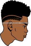 Afro Handsome Sexy Black Man  Model Fashion Male Guy Stylish Close-up Macho Manly Fade Hair Cut SVG Files For Cutting