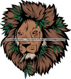 Lion Mane Weed  Face Africa Cannabis Animal Kingdom SVG Cutting Files for Silhouette Cricut More