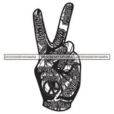Peace Hand Sign Graffiti Love Hippie Tattoos Ideas Elements Designs For T-Shirt and Other Products SVG PNG JPG Cutting Files For Silhouette Cricut and More!