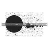 Space Planets Universe Astronomy Cosmos Galaxy Elements Designs For T-Shirt and Other Products SVG PNG JPG Cutting Files For Silhouette Cricut and More!