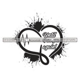 Until I See You Again Heart Beats Splash Death Hope Pain Memories Tattoos Ideas Elements Designs For T-Shirt and Other Products SVG PNG JPG Cutting Files For Silhouette Cricut and More!