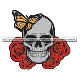 Skull Butterfly Rosses Tattoos Ideas Elements Designs For T-Shirt and Other Products SVG PNG JPG Cutting Files For Silhouette Cricut and More!