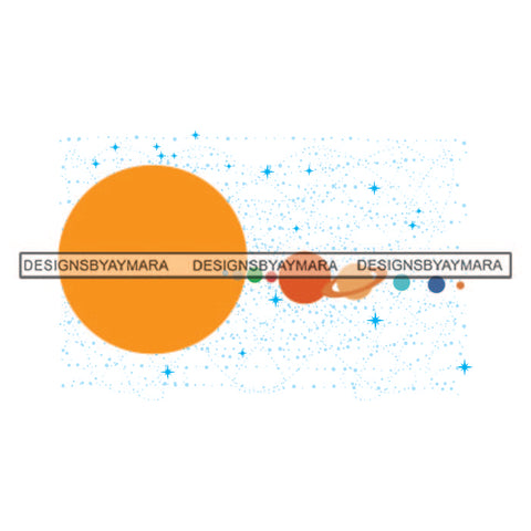 Space Planets Universe Astronomy Cosmos Galaxy Elements Designs For T-Shirt and Other Products SVG PNG JPG Cutting Files For Silhouette Cricut and More!