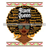 Black Queen Gifted Talented Strong  SVG JPG PNG Vector Clipart Cricut Silhouette Cut Cutting1