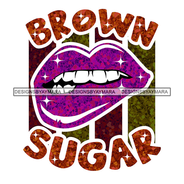 Brown Sugar Purple Lips SVG JPG PNG Vector Clipart Cricut Silhouette Cut Cutting1