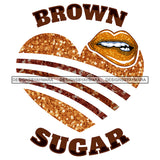 Brown Sugar Gold Glitter Lips SVG JPG PNG Vector Clipart Cricut Silhouette Cut Cutting1