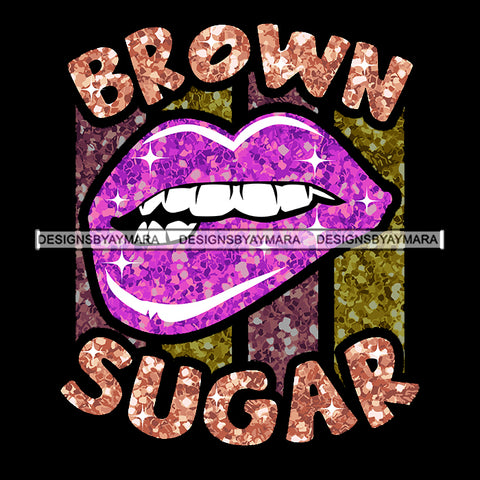 Brown Sugar Purple Lips SVG JPG PNG Vector Clipart Cricut Silhouette Cut Cutting1