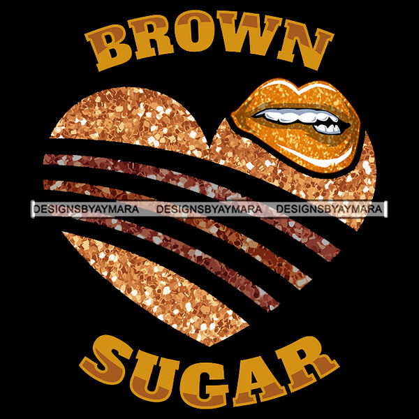 Brown Sugar Gold Lips SVG JPG PNG Vector Clipart Cricut Silhouette Cut Cutting1