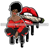 Afro Goddess Squatting Position Black Woman Nubian Queen SVG Cutting Files For Silhouette Cricut and More