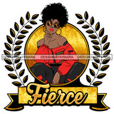 Afro Goddess Squatting Position Black Woman Nubian Queen SVG Cutting Files For Silhouette Cricut and More