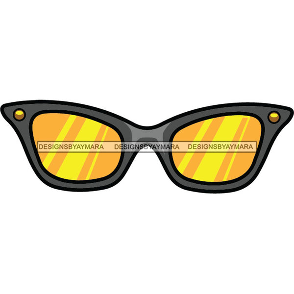 Gray Sunglasses Yellow Tint Only  SVG JPG PNG Vector Clipart Cricut Silhouette Cut Cutting