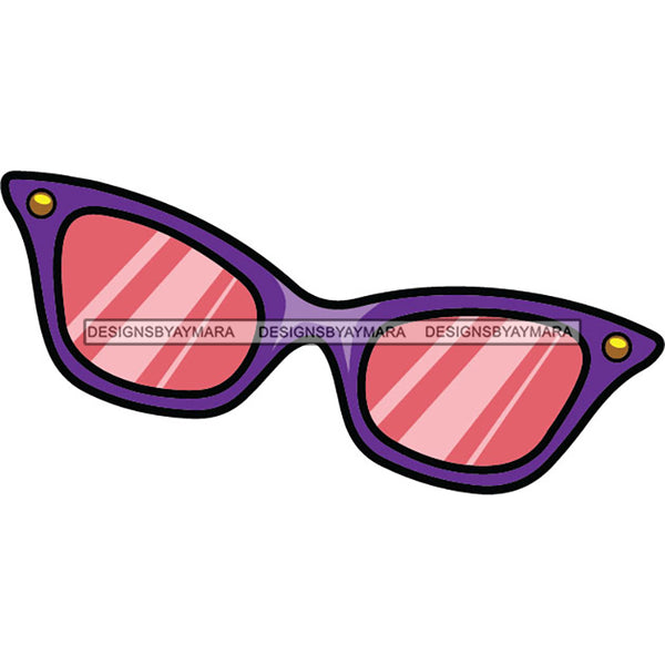 Purple Sunglasses Pink Tint Only  SVG JPG PNG Vector Clipart Cricut Silhouette Cut Cutting