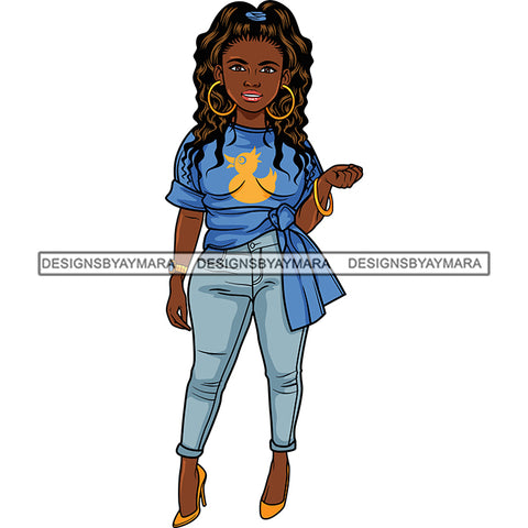 Afro Lola Boss Confident Classy Lady SVG Cutting Files For Silhouette Cricut and More