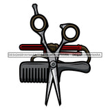 Beauty Hair Salon Tool Kit Set Logo Comb Scissors Clippers Accessories SVG JPG PNG Vector Clipart Cricut Silhouette Cut Cutting
