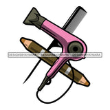Beauty Hair Salon Tool Kit Set Logo Comb Blow Dryer Eye Pencil Accessories SVG JPG PNG Vector Clipart Cricut Silhouette Cut Cutting